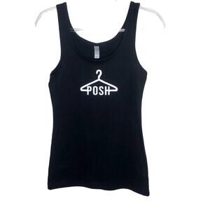 Posher Poshmark Black Tank Top Merch Medium